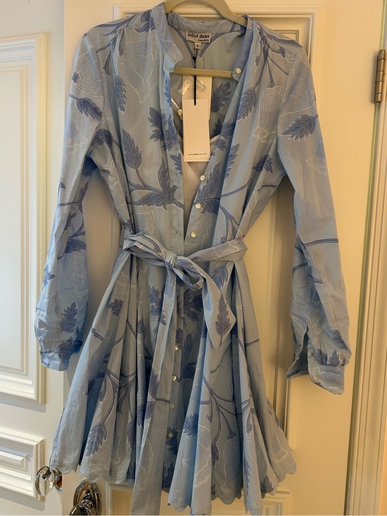 Juliet Dunn Dresses & Skirts - Juliet Dunn Floral Scalloped Cotton Dress NWT